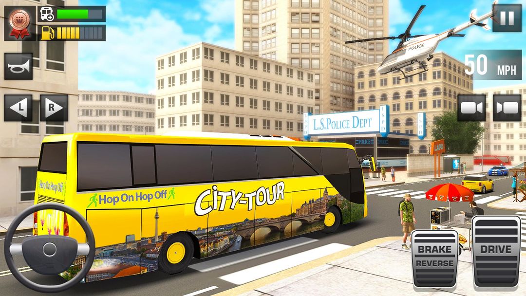버스 운전 -  3D 운전자 시뮬레이터 게임 스크린 샷