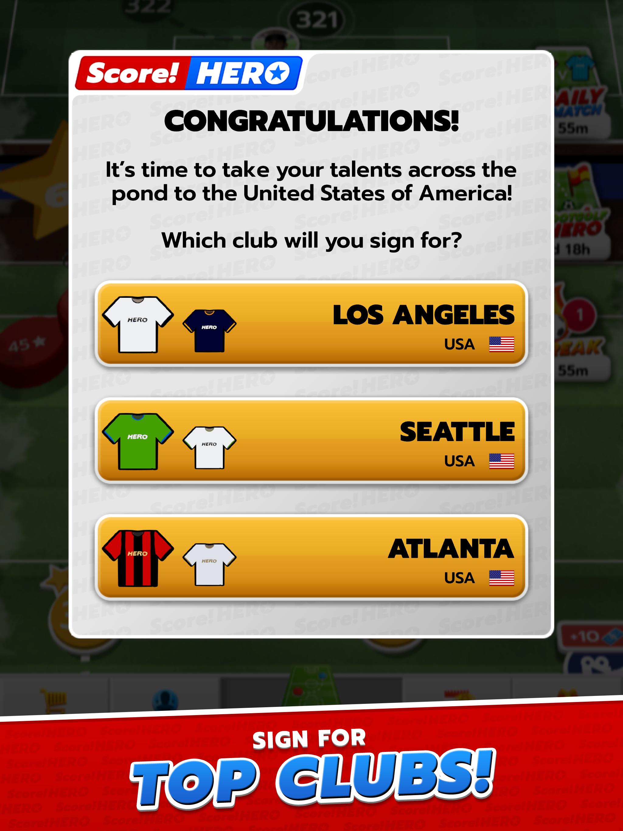 Скриншот игры Score! Hero