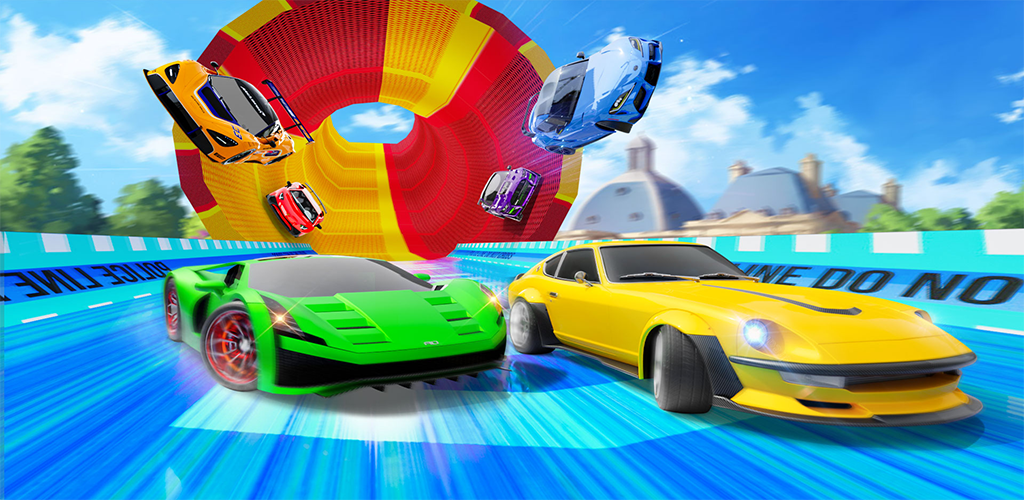 Super Hero Mega Ramp Car Stunt Game Screenshot