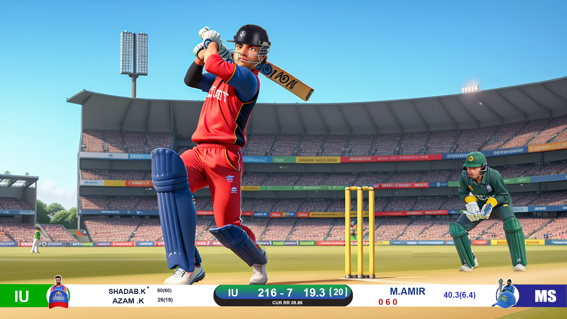 Cricket Game 3D: Bat Ball Game ภาพหน้าจอเกม