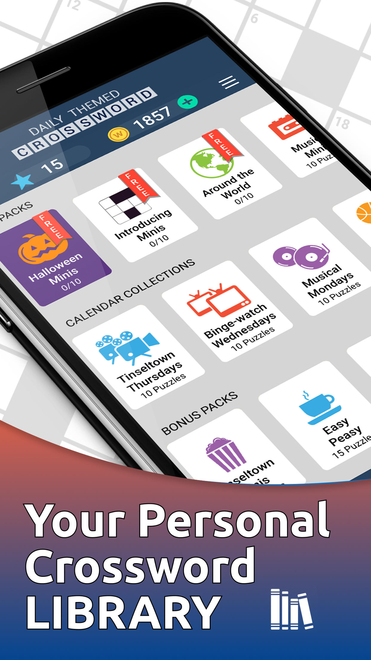 Daily Themed Crossword Puzzles Game Screenshot