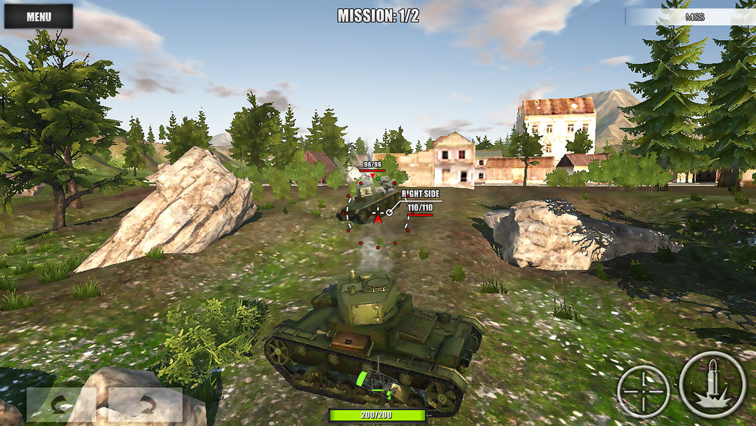 Screenshot of World War Tank Battle Royale