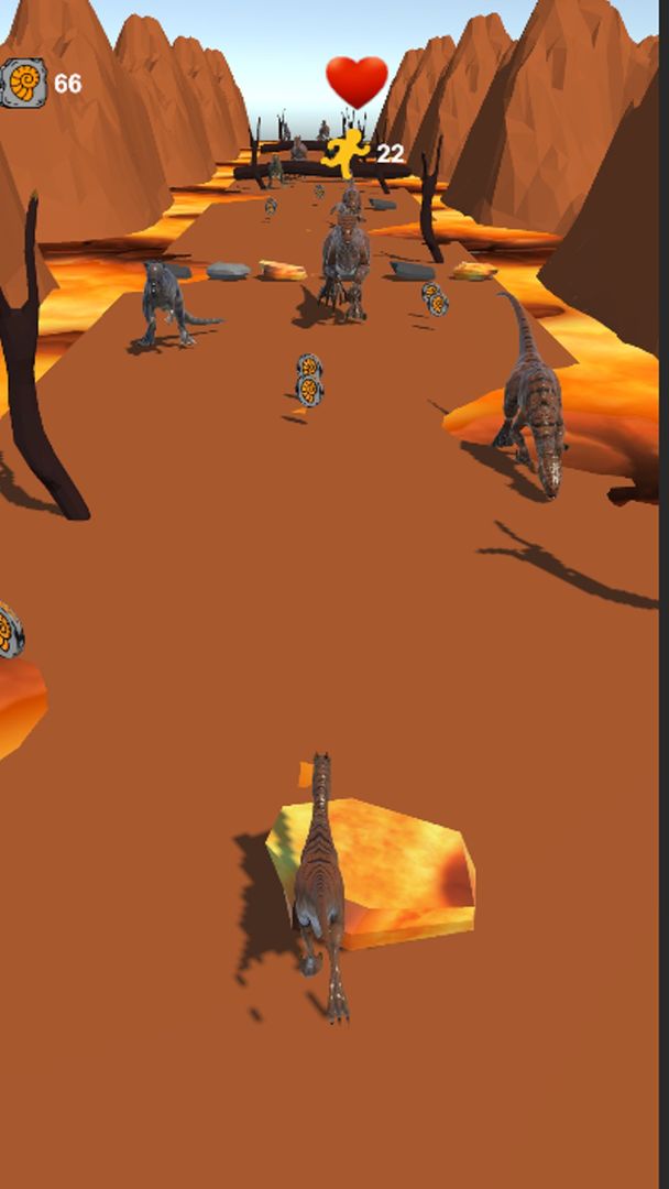 Screenshot of Dinosaur Dash Run