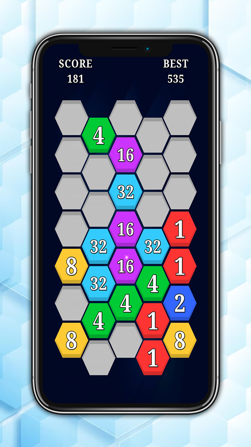 Hexa Cell Connect -Puzzle game Game Screenshot