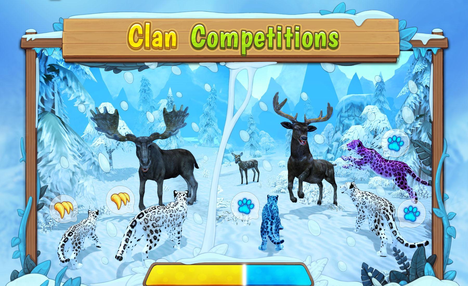 Snow Leopard Family Sim Online Game Screenshot