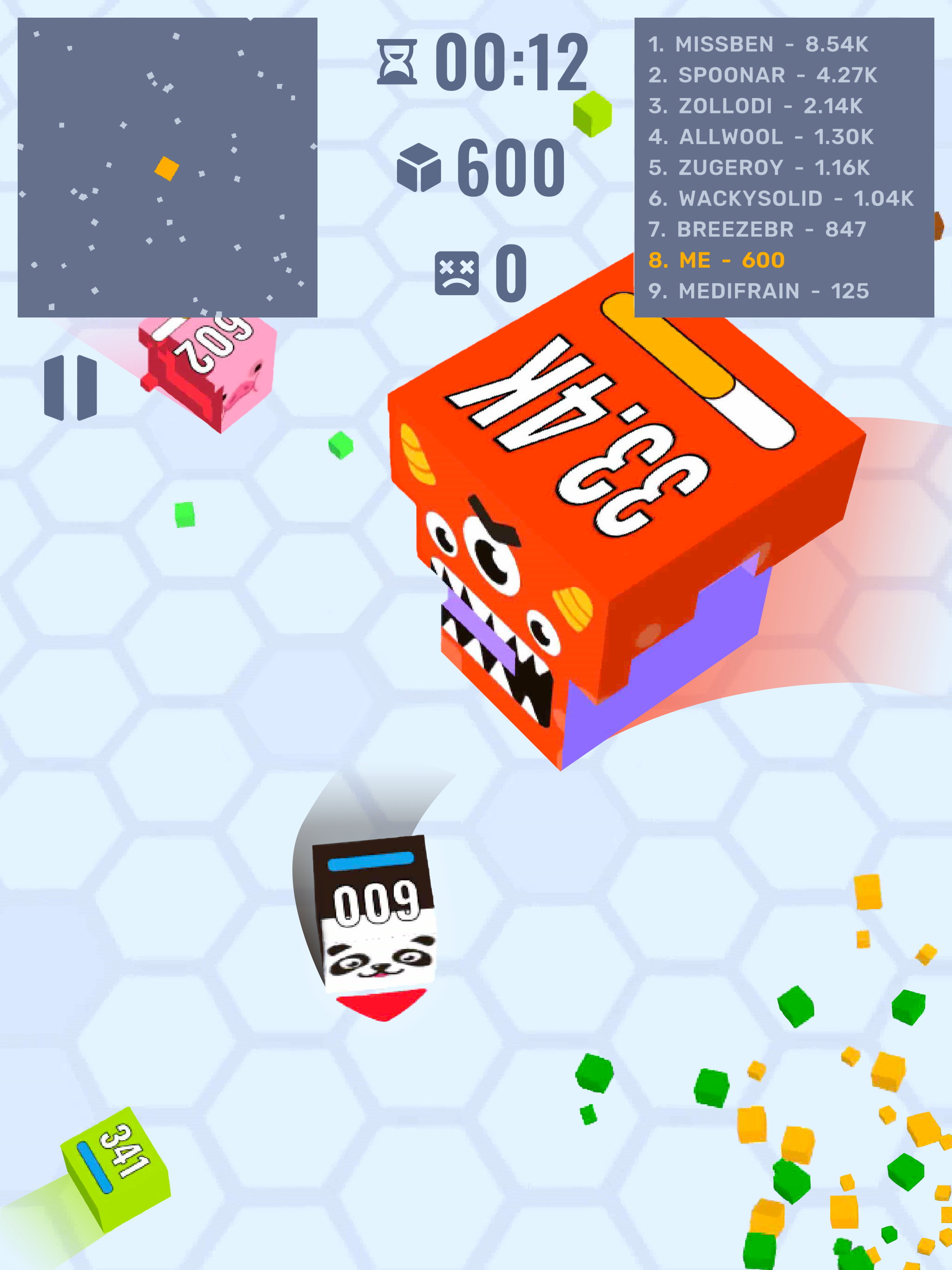 Screenshot of Cube Zone io