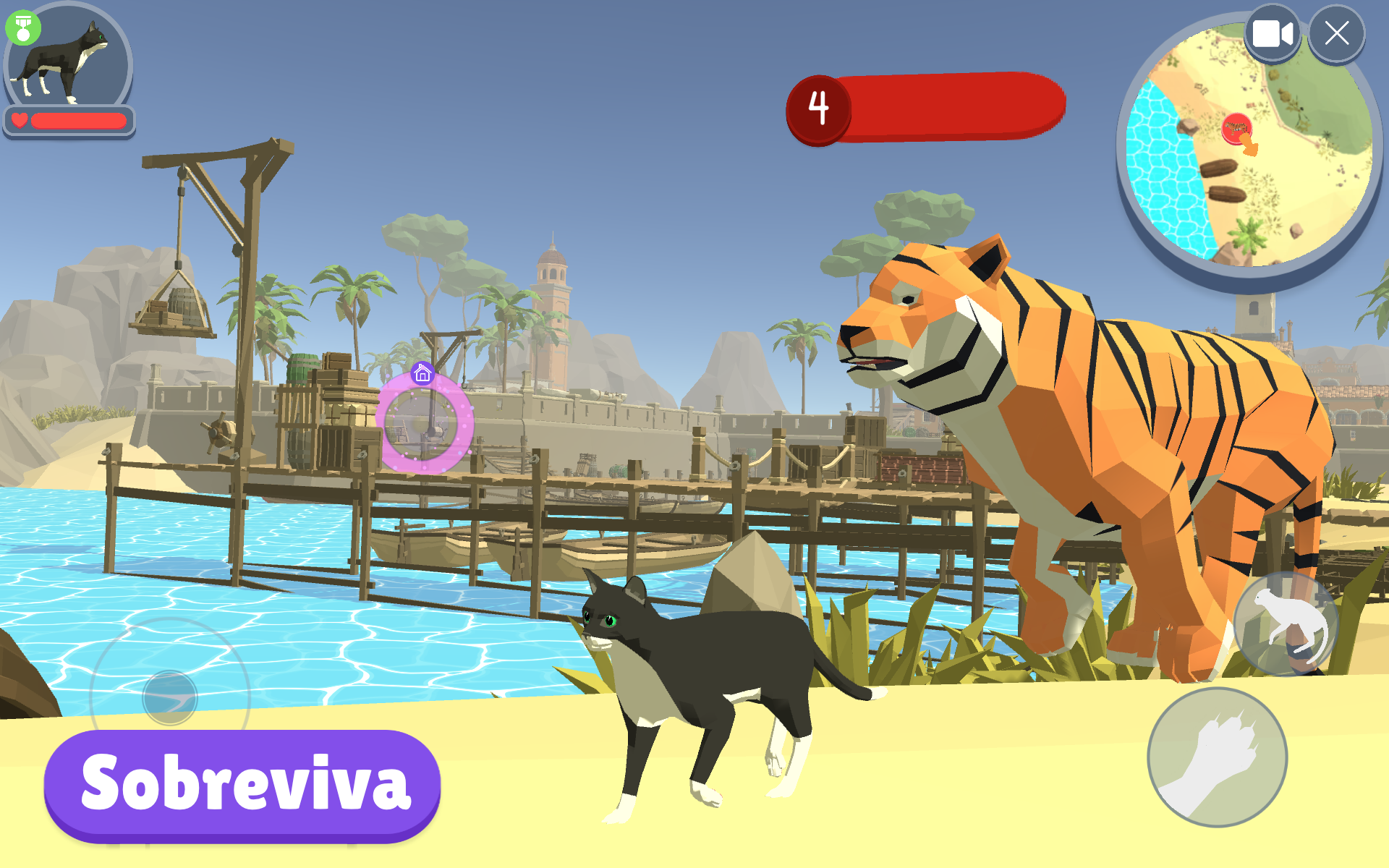 Captura de Pantalla del Juego Simulador de vida de gato