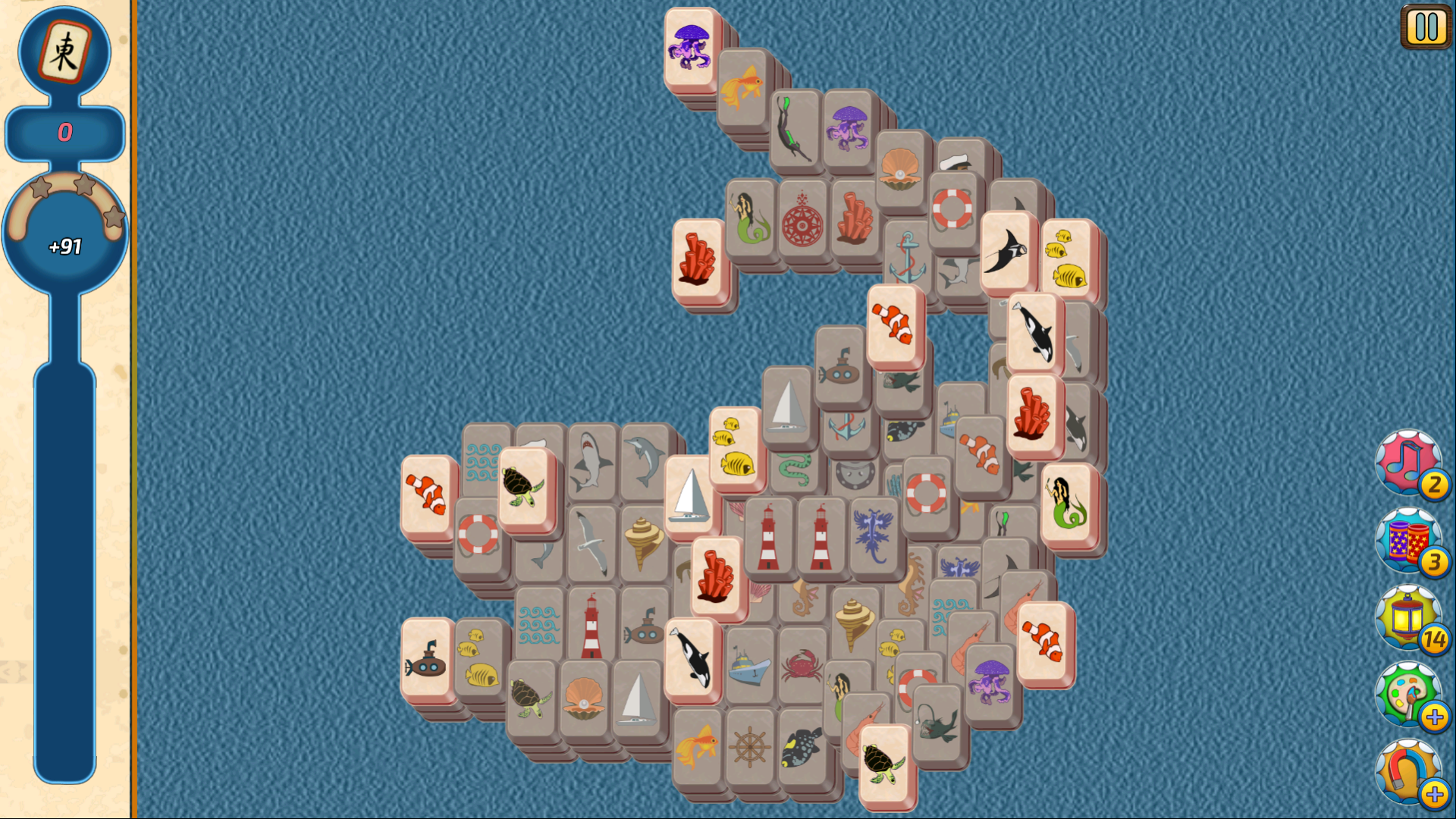 Mahjong Village Game Screenshot