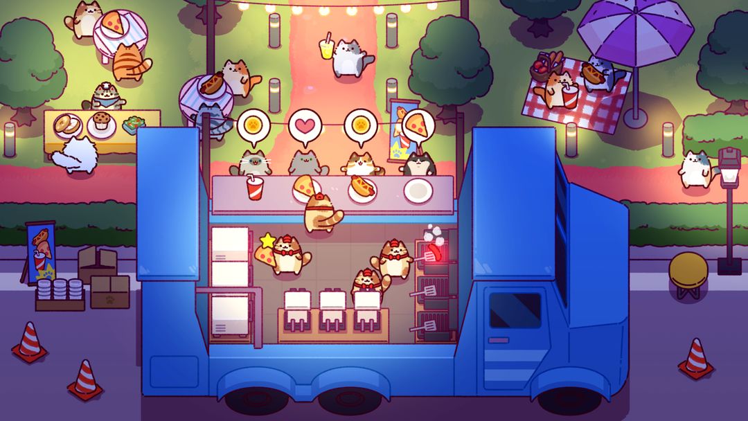 고양이 스낵바 : 귀여운 요리게임 게임 스크린 샷