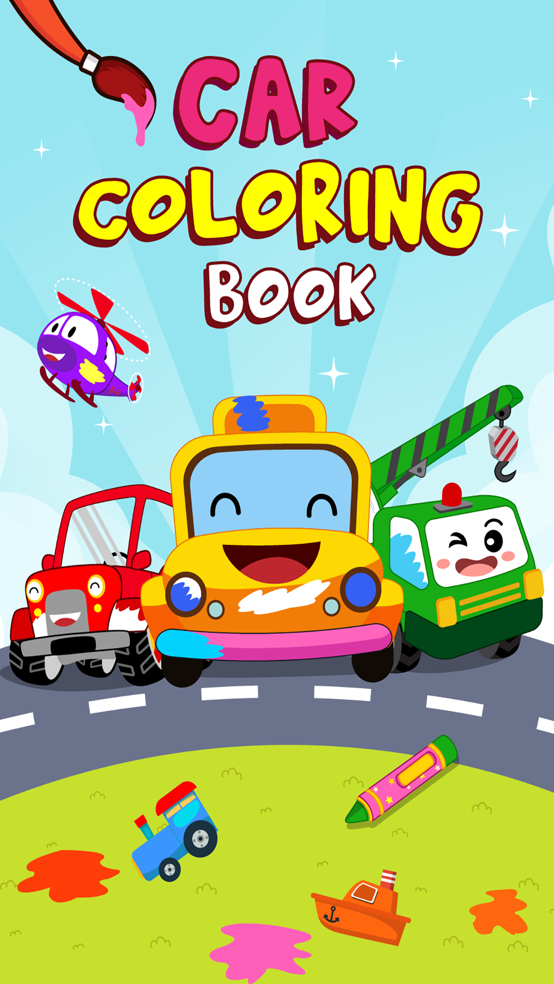 Screenshot 1 of Cars Coloring Book for Kids - Doodle, Paint & Draw 4.6
