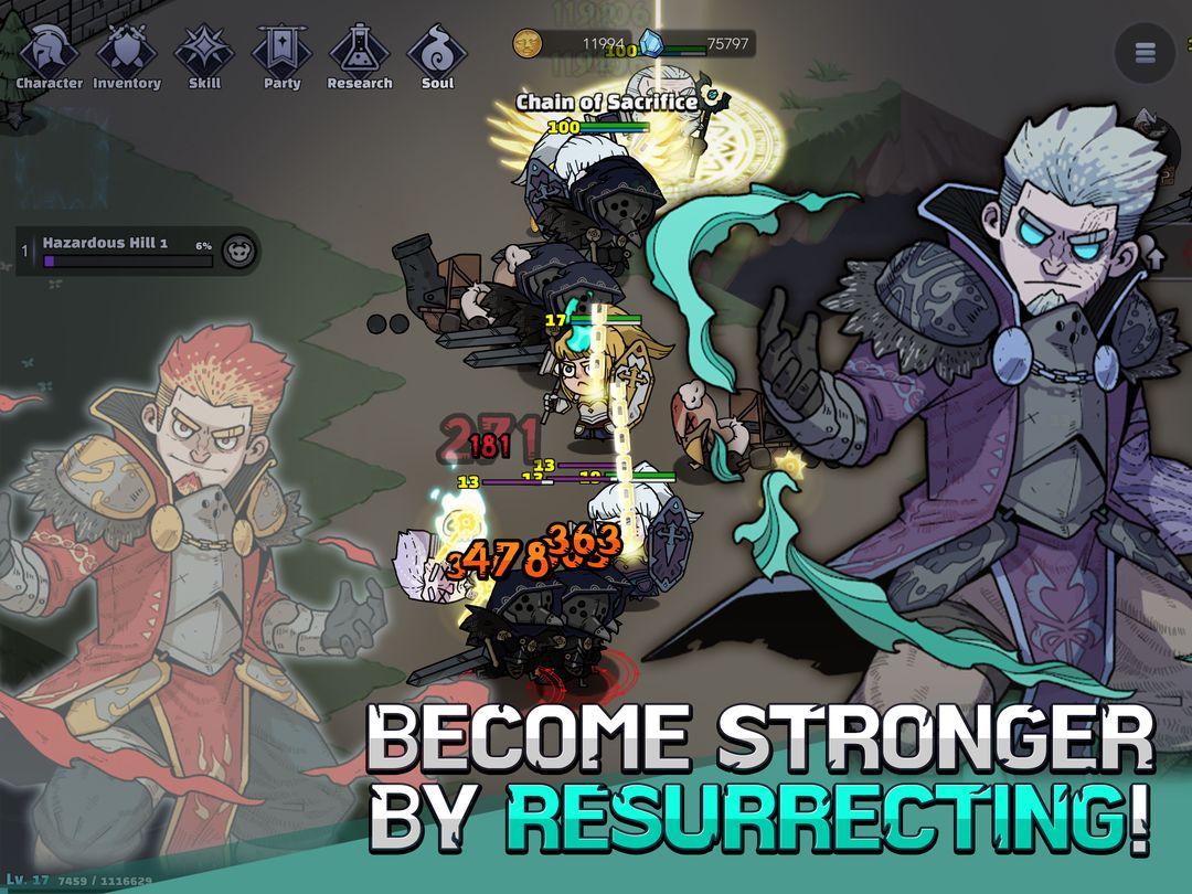 Screenshot of Heroes Never Die! : Idle RPG