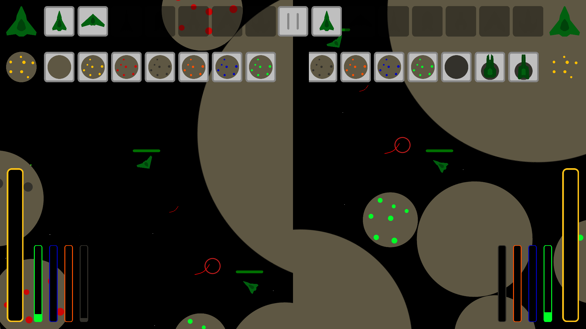 Screenshot of 2 Player Space Battle