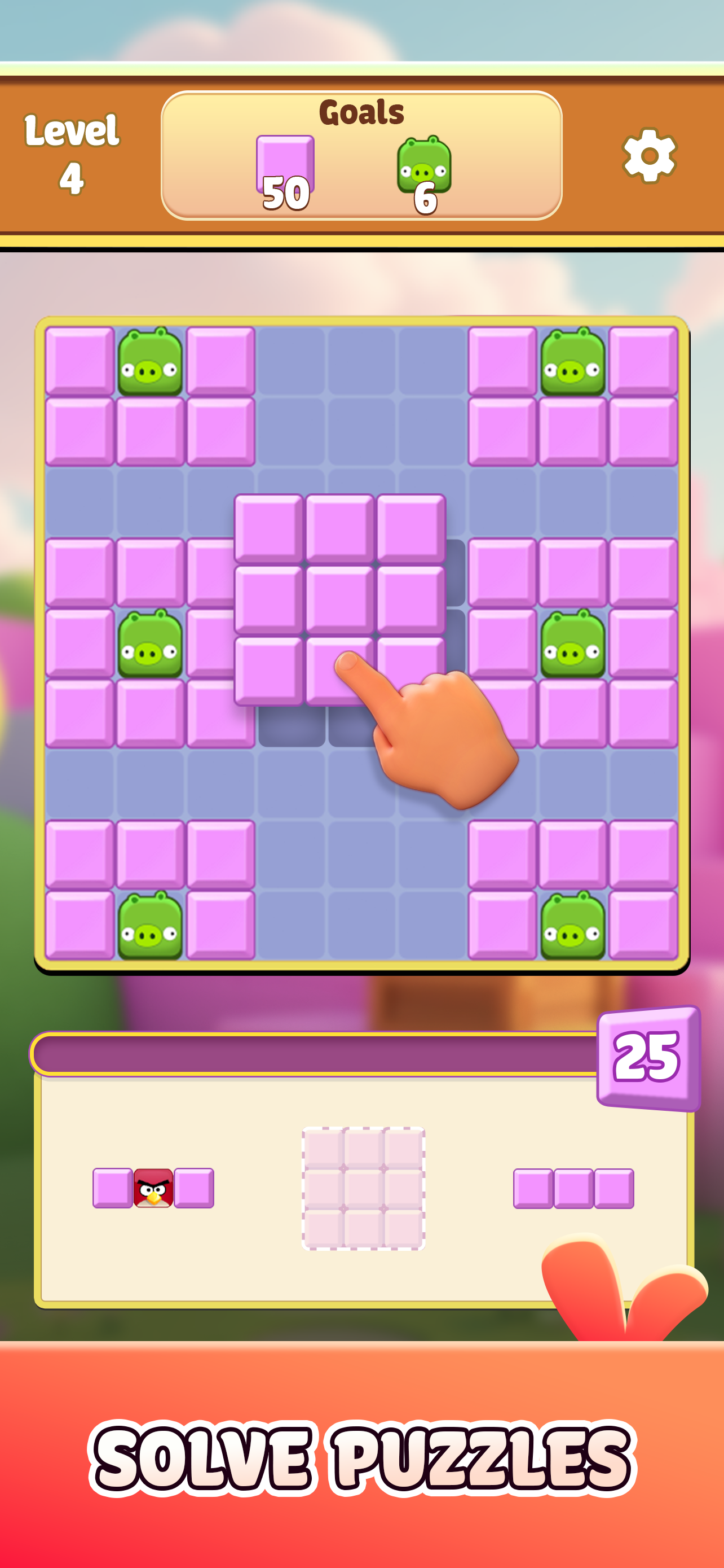 Angry Birds Block Quest Game Screenshot