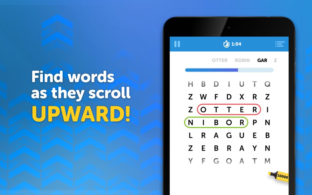UpWord Search - Scrolling Word Search Puzzle Game遊戲截圖