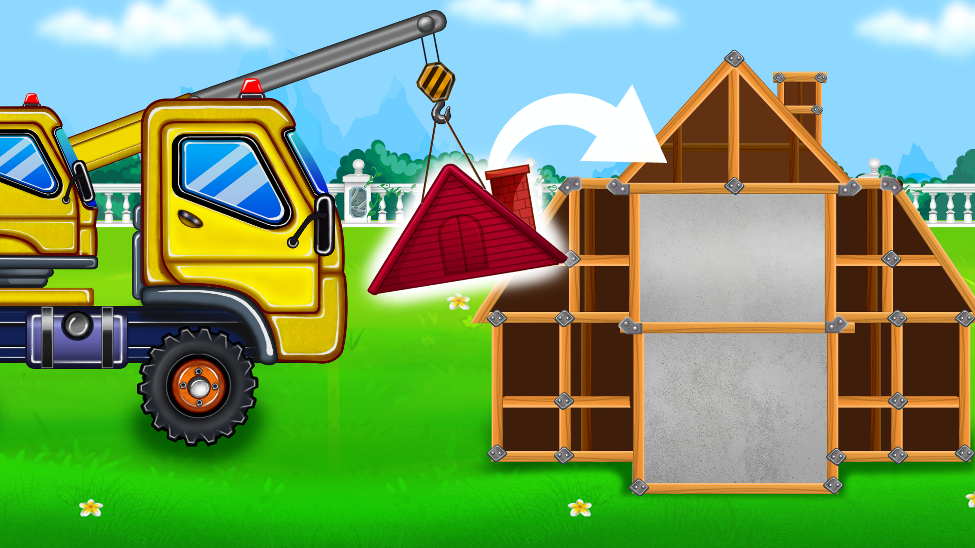 Juegos de construir una casa de camiones para niños for Android for free -  Download | TapTap