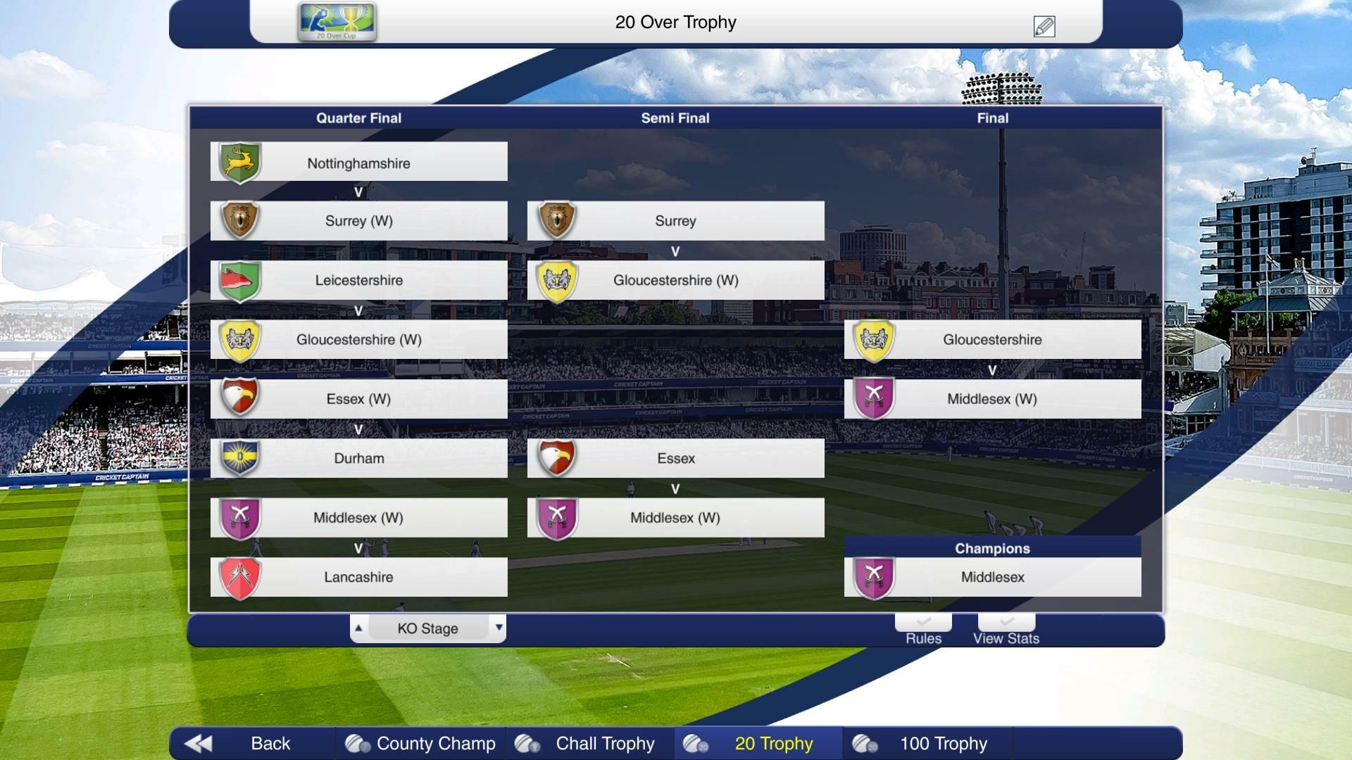 Cuplikan Layar Game Cricket Captain 2023