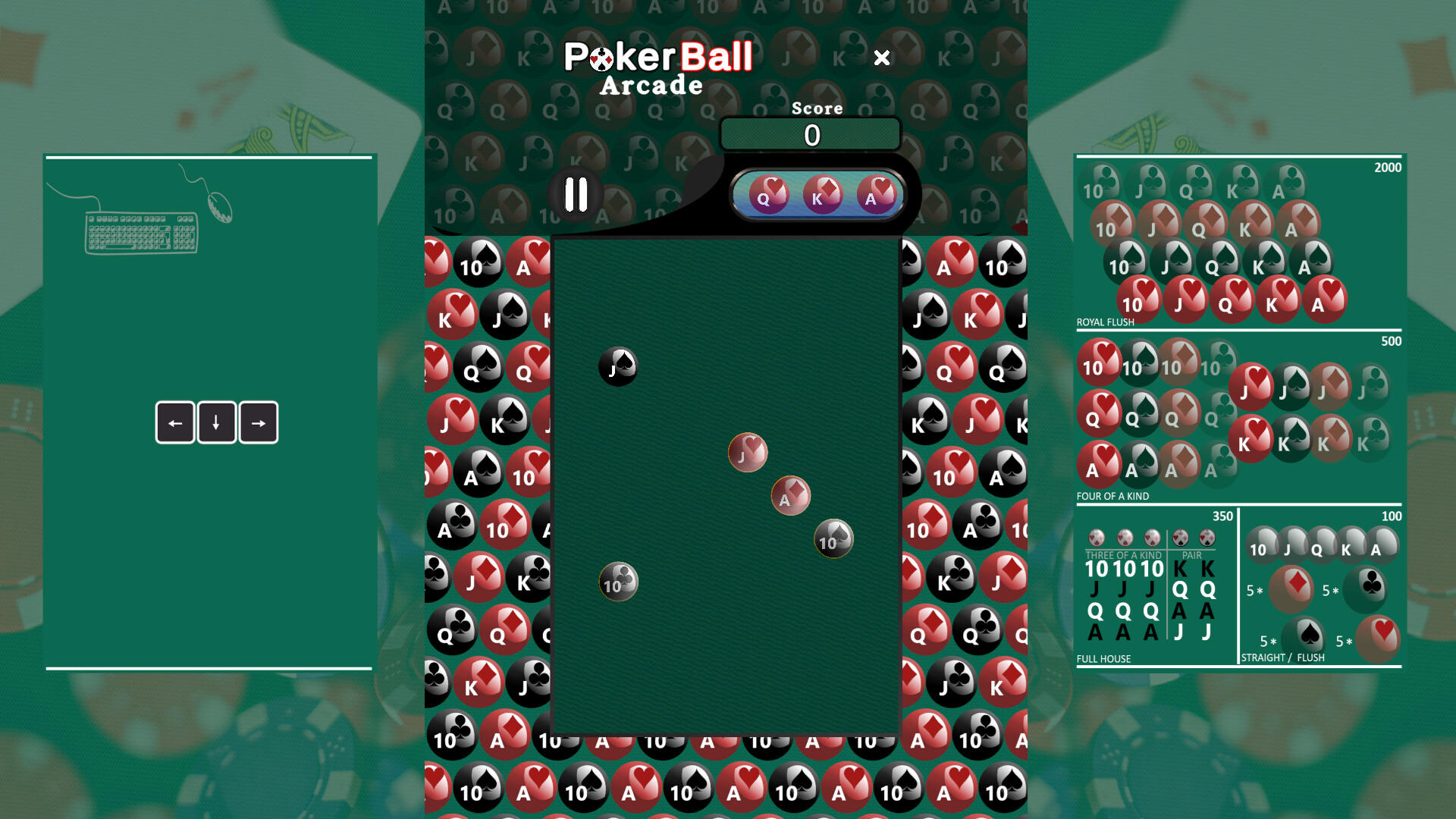 PokerBall Game Screenshot