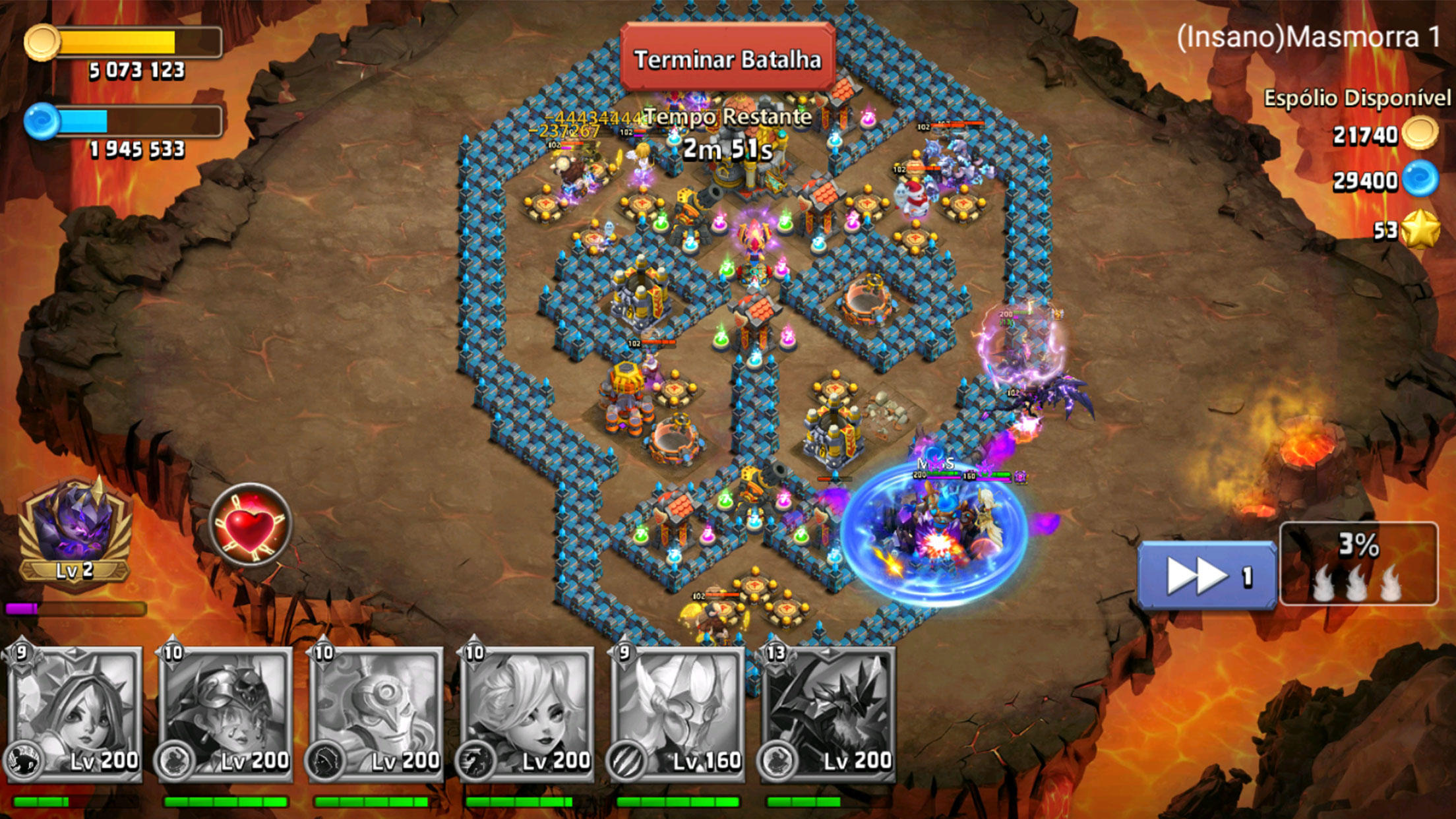 Captura de Tela do Jogo Castle Clash: Governe o Mundo