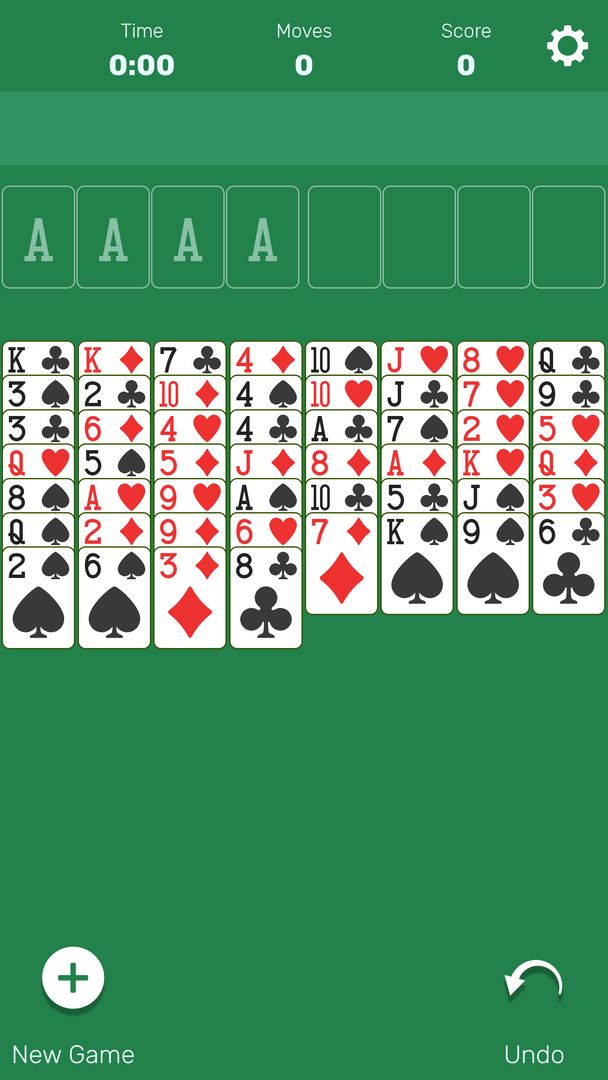 Screenshot of FreeCell (Classic Card Game)