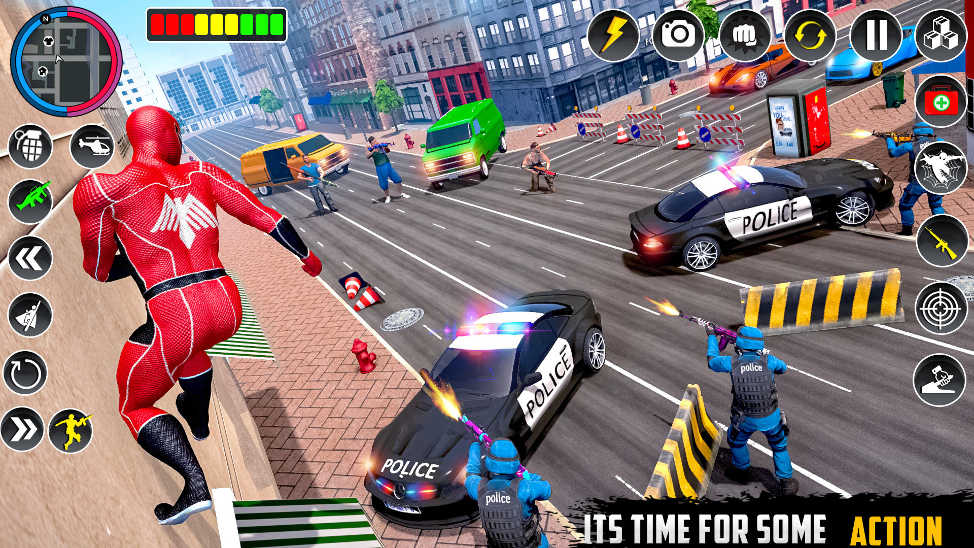 Spider Rope Hero: Vice Town 3D Game Screenshot