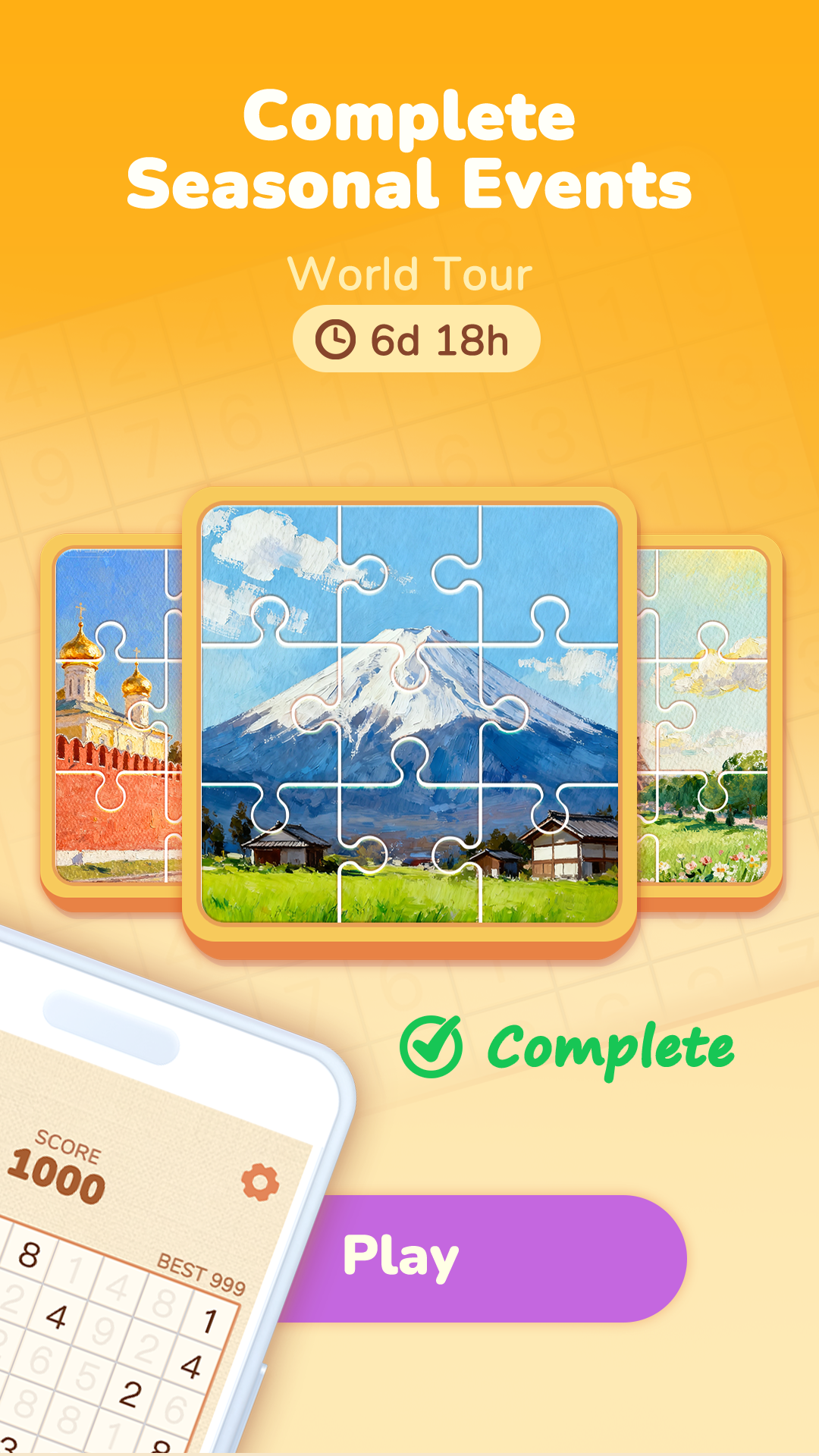 Number Puzzle: Ten & Pair Game Screenshot