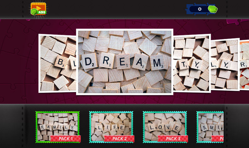 Captura de Tela do Jogo Scrabble Jigsaw - Puzzle Games