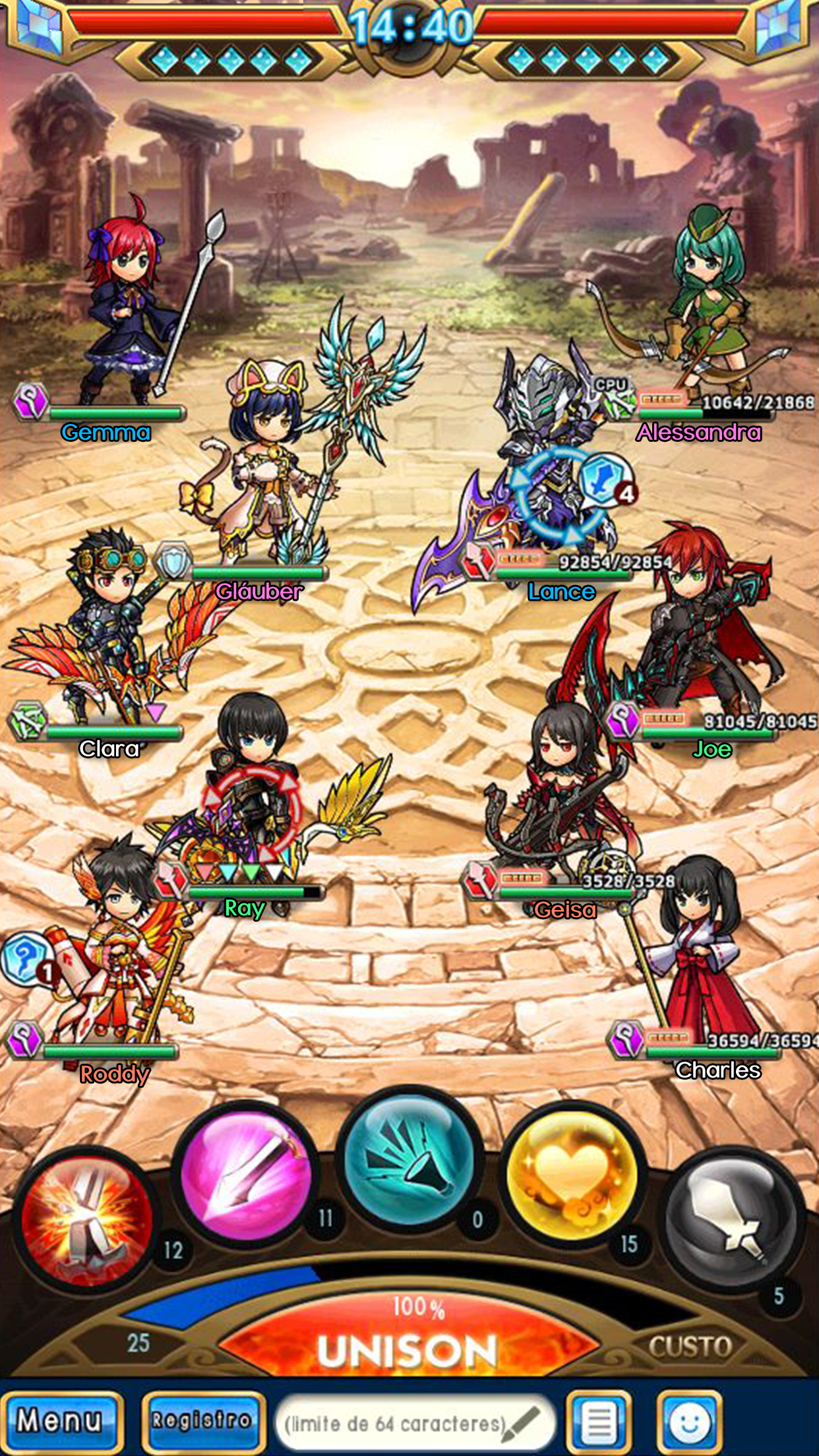 Captura de Tela do Jogo Unison League