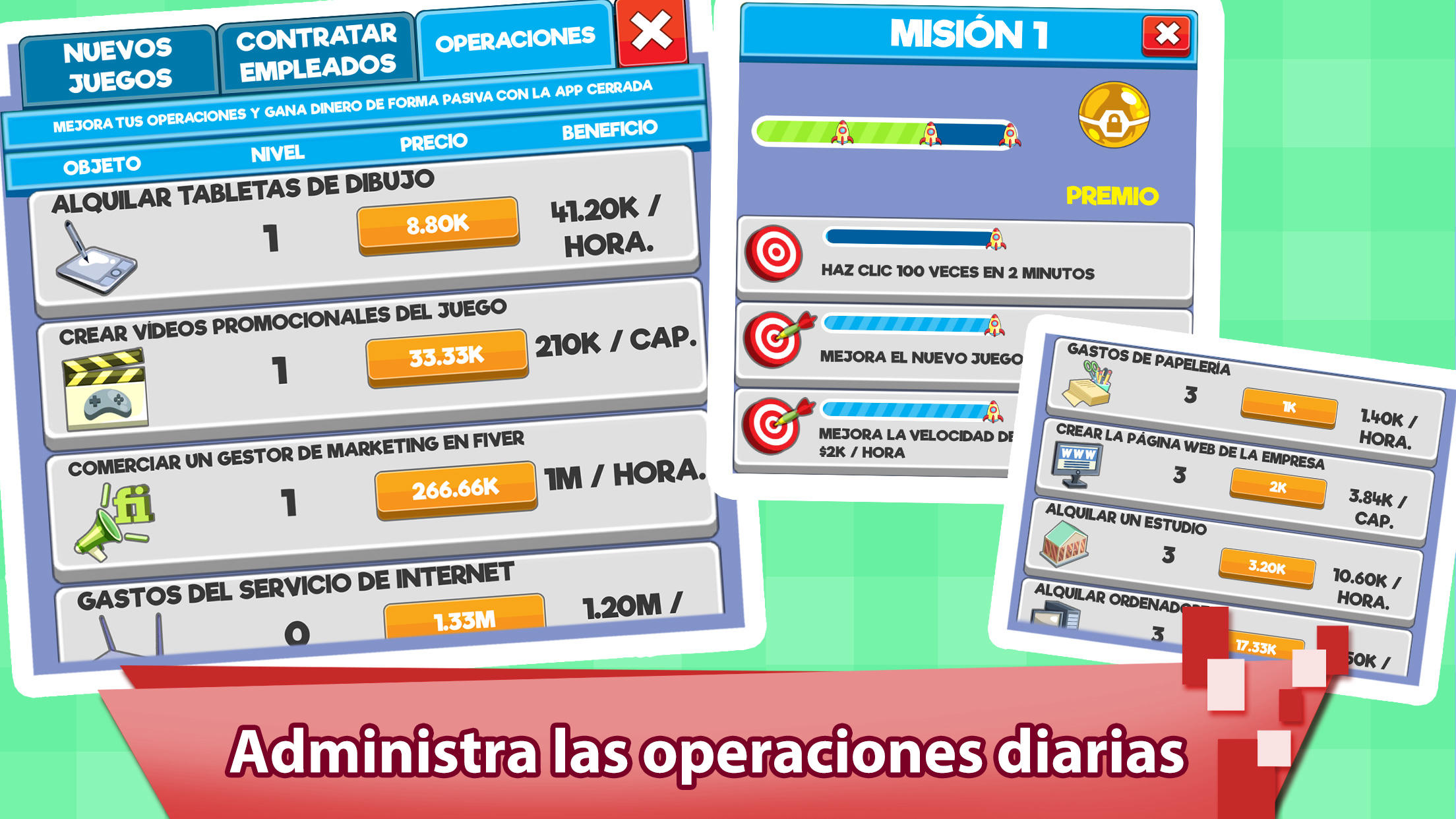 Captura de Pantalla del Juego Magnate videojuegos inactivos