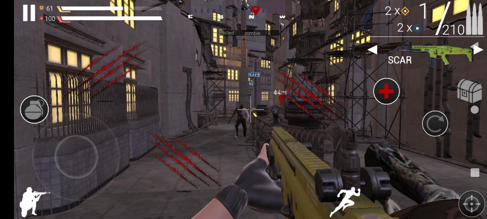 Jogos de atirador de sobrevivência zumbi versão móvel andróide iOS