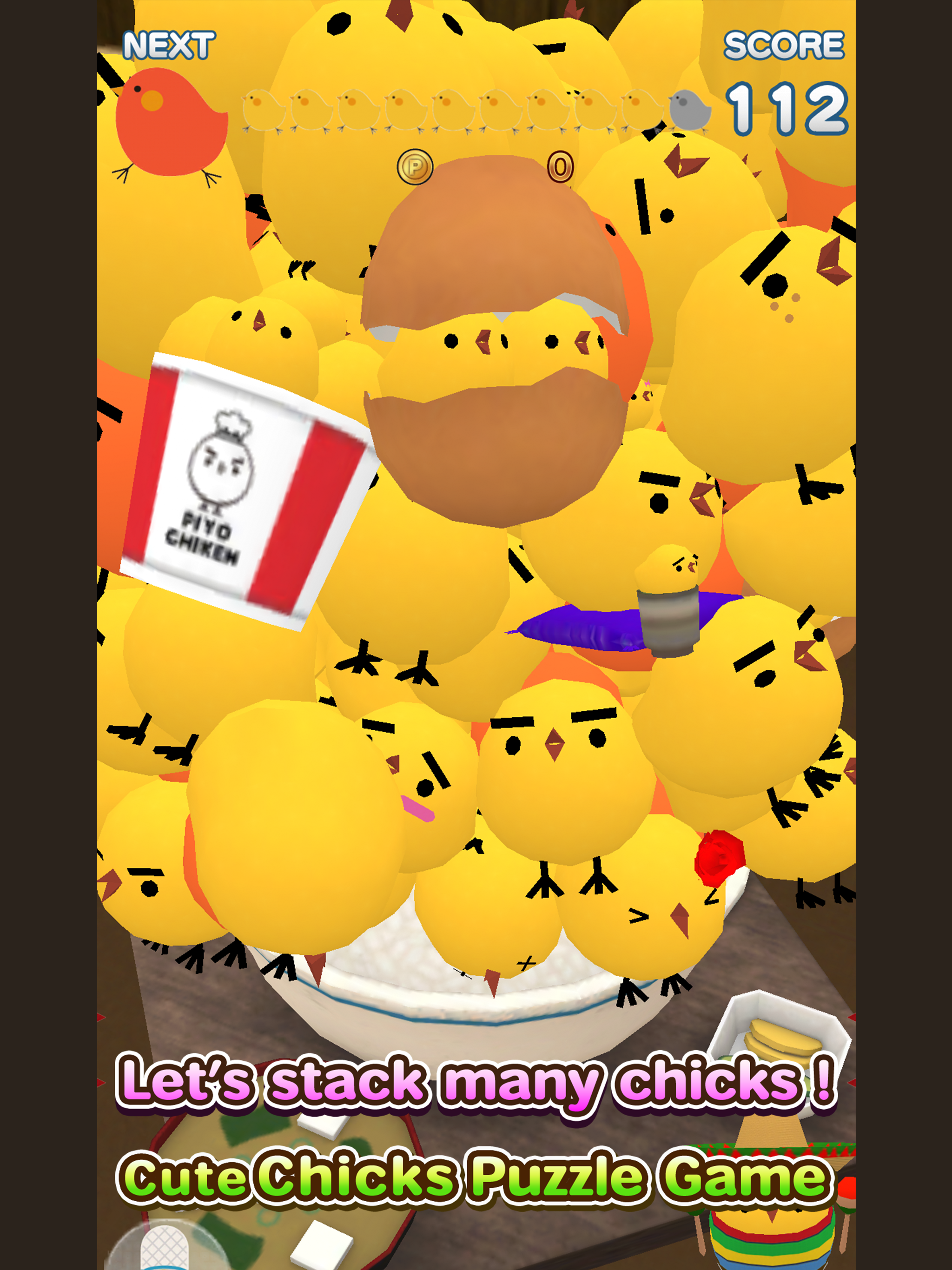 PIYOMORI DX | chick stack Game Screenshot