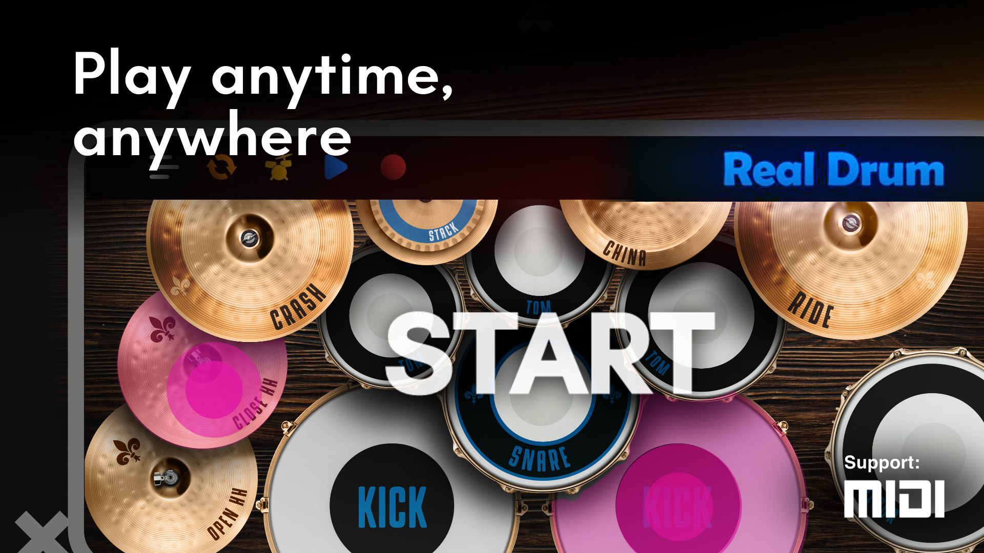 Real Drum electronic drums set Game Screenshot