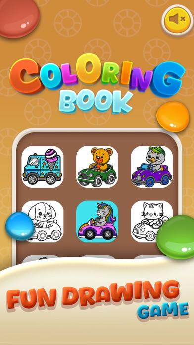 Coloring Book : Vehicle Theme Game Screenshot