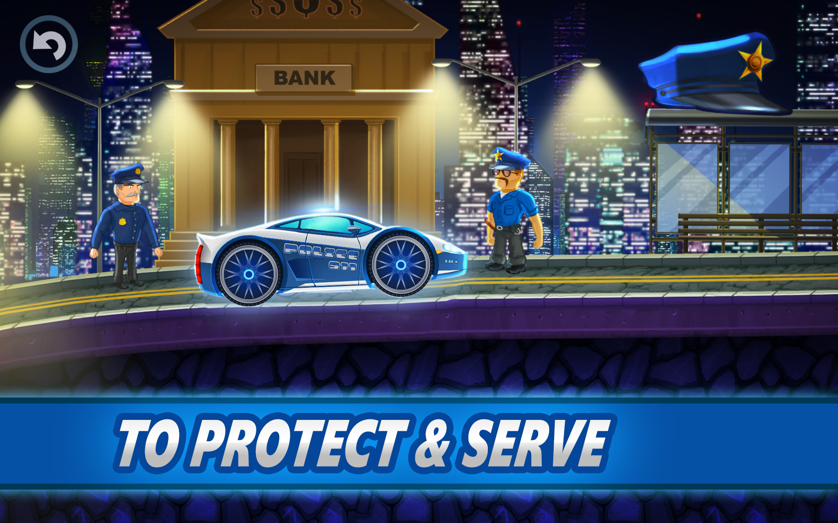 Police car racing for kids Game Screenshot