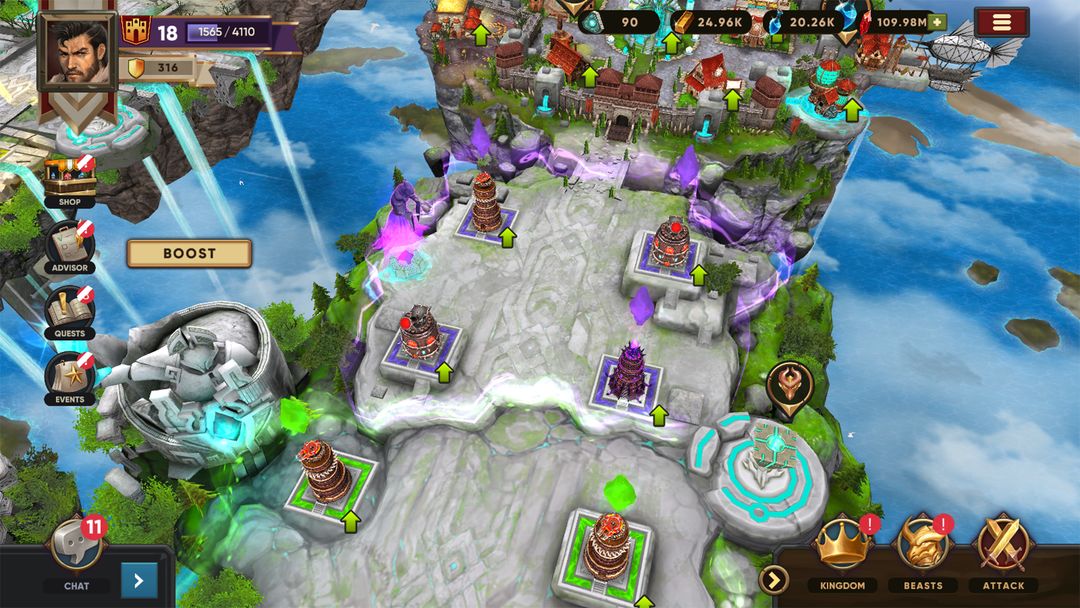 Clash of Beasts: Tower Defense 게임 스크린 샷
