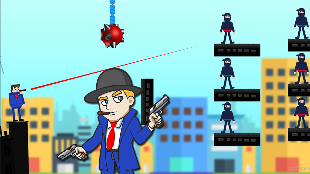 Cuplikan Layar Game Mr Spy - Bullet Gun Shooter