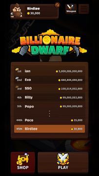 Billionaire Dwarf Game Screenshot