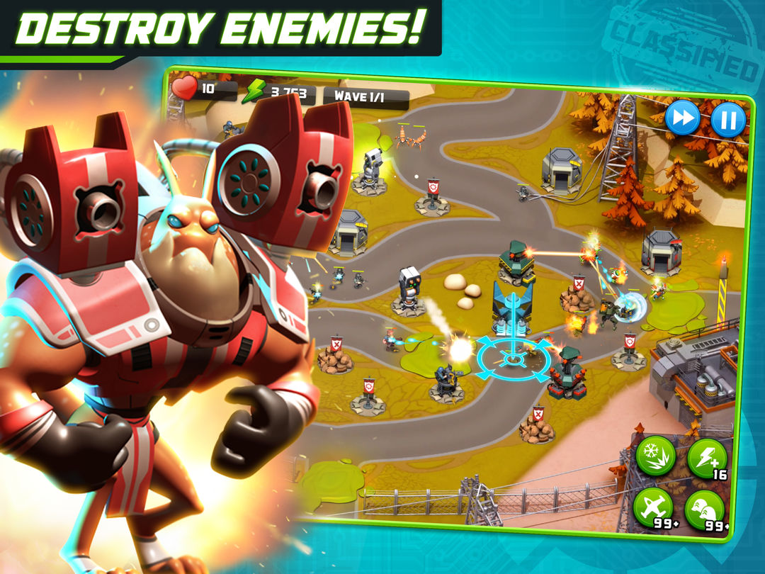 Screenshot of Alien Creeps - Tower Defense