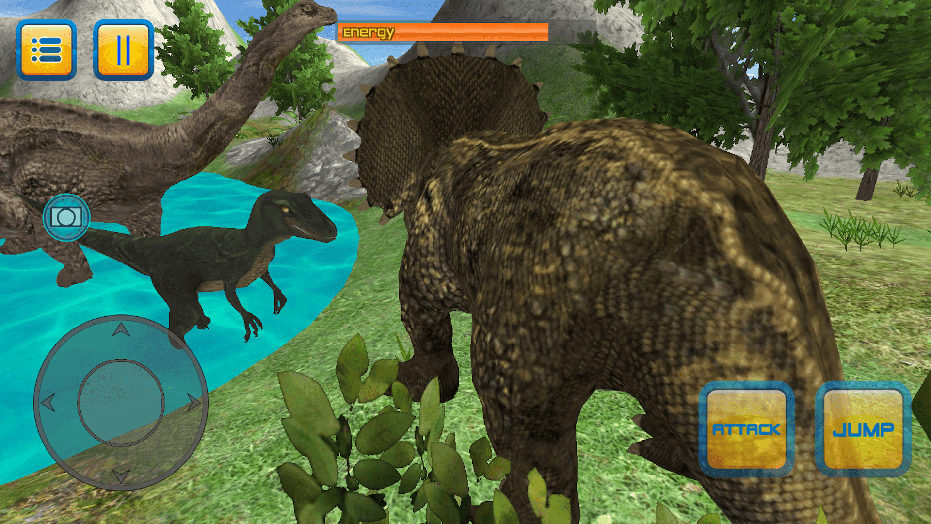 Triceratops Jurassic Mission Game Screenshot