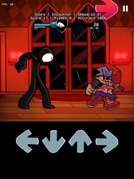 FNF Mod vs Funkin DOORS V2.0 ゲームのスクリーンショット