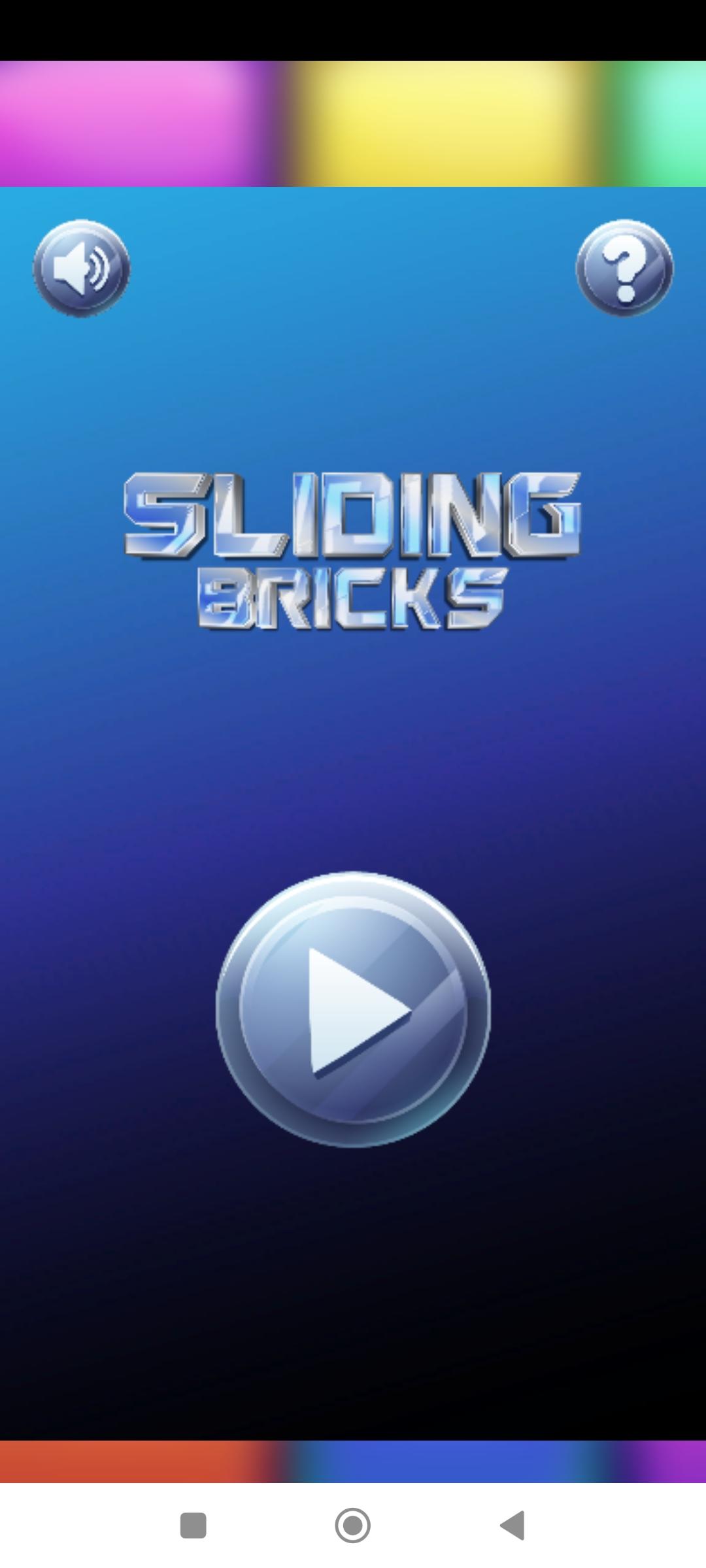 Sliding bricks Game Screenshot