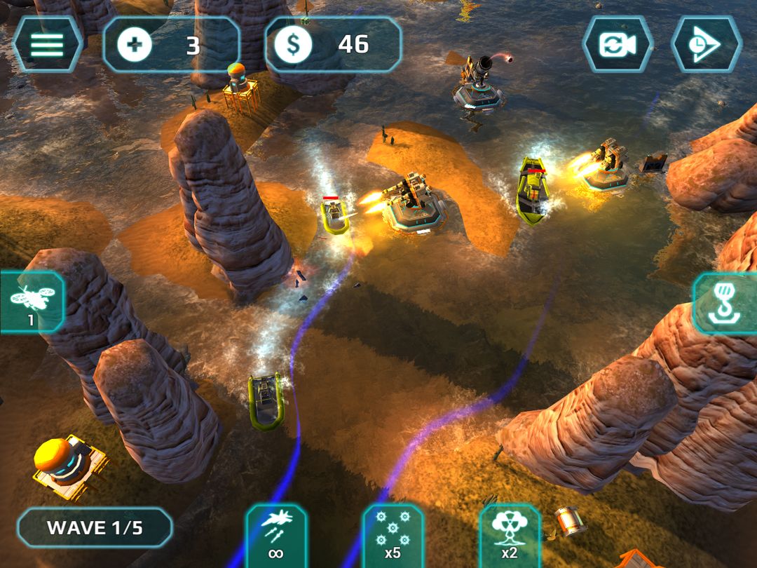 Naval Storm TD screenshot game