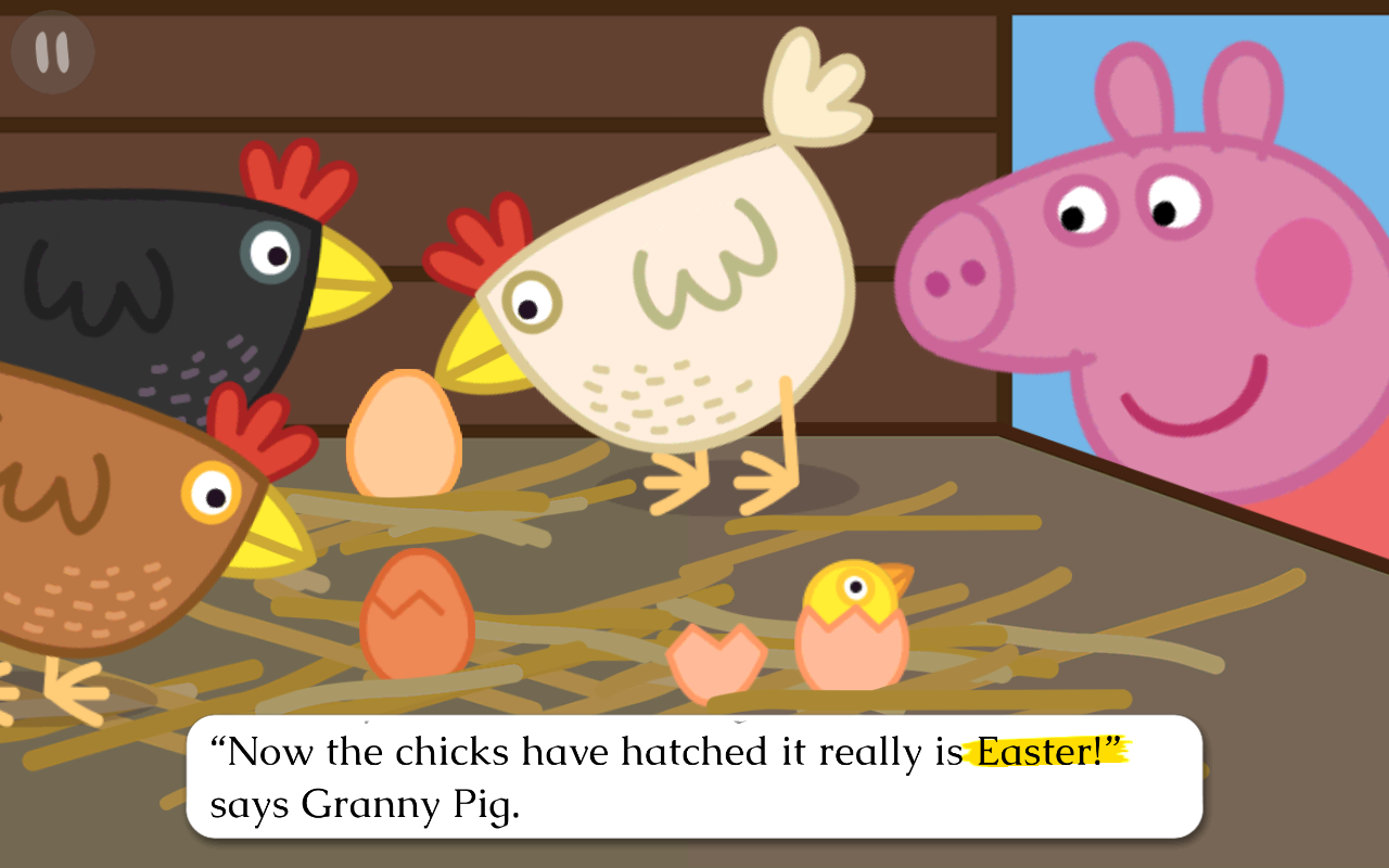 Captura de Tela do Jogo Peppa Pig Book: Great Egg Hunt