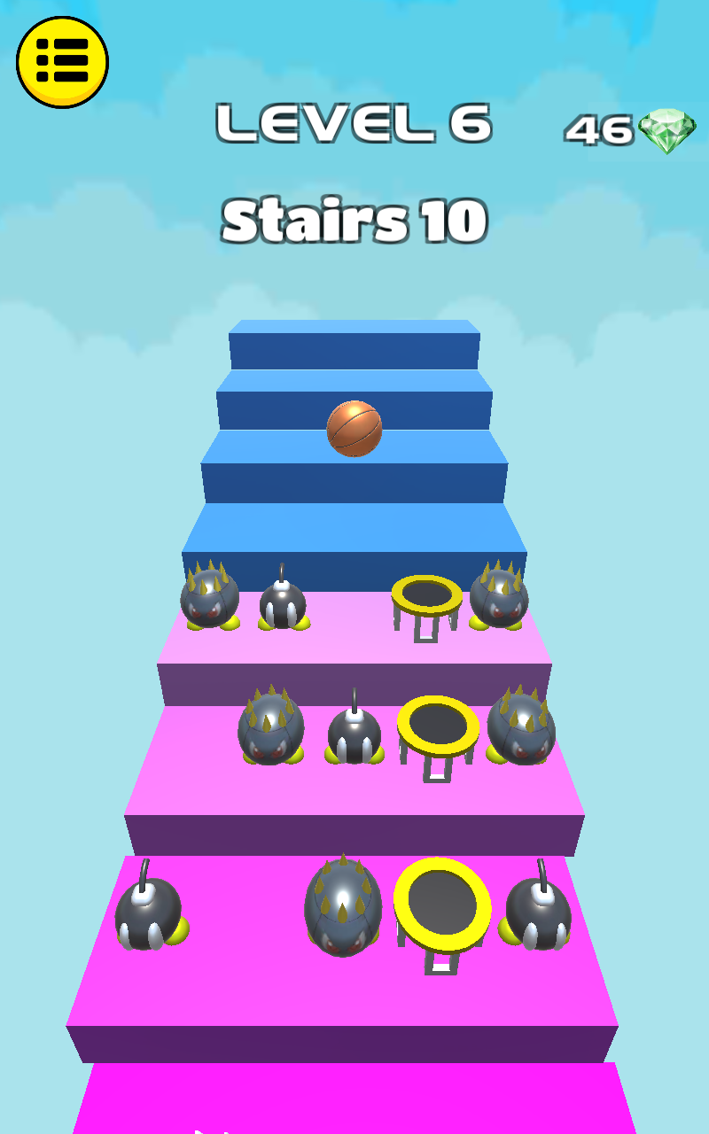 3D Dunk Stairs - Trampoline Hoop Basket Ball Game Screenshot