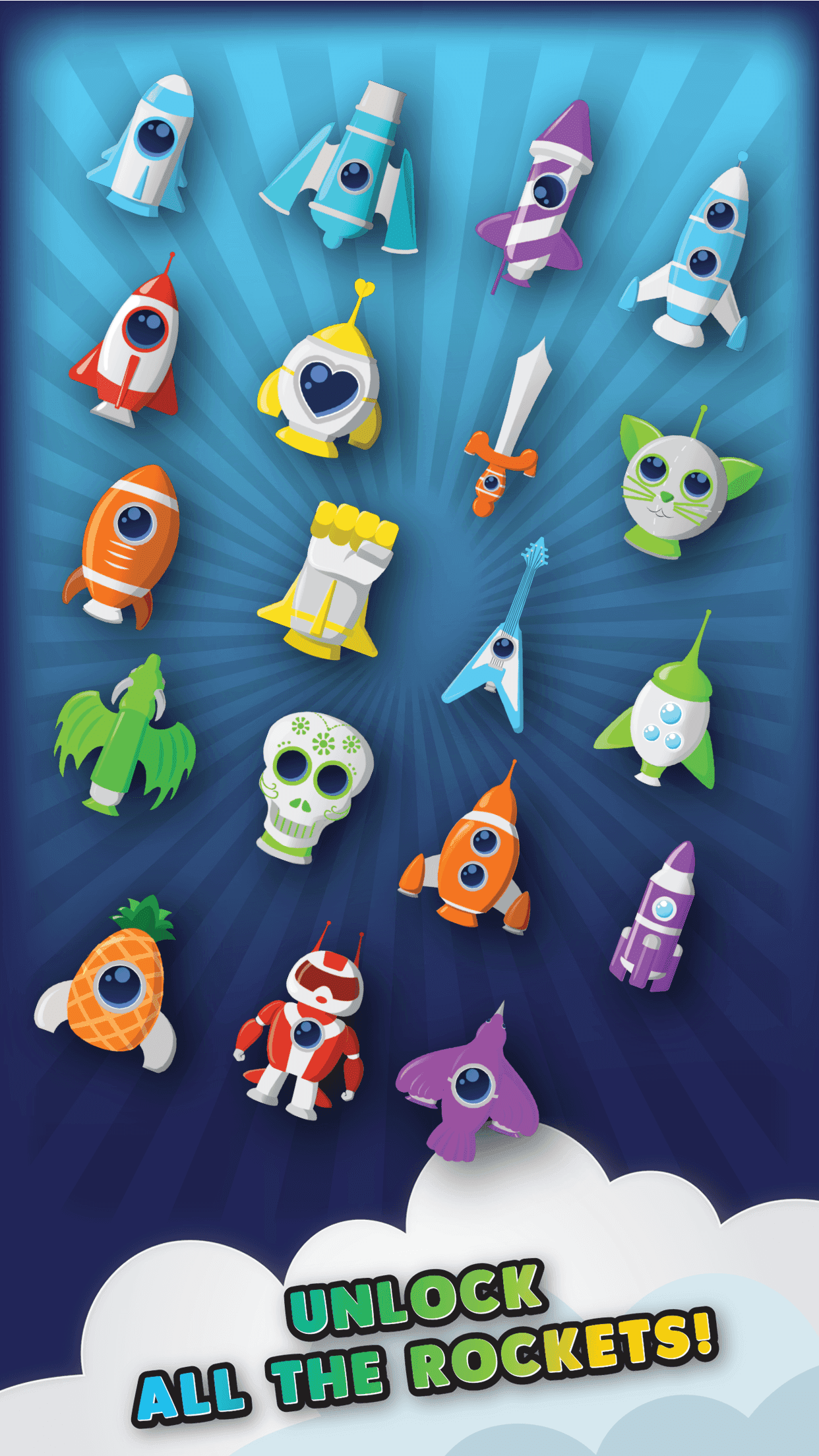 Rainbow Rocket Game Screenshot