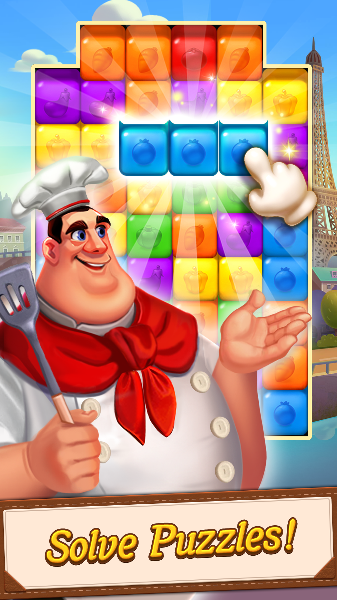 Blaster Chef: Culinary match & collapse puzzles 게임 스크린샷