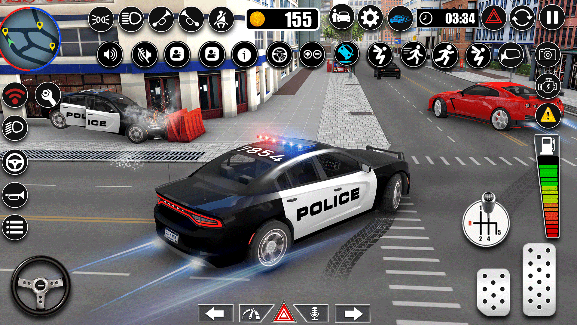 Screenshot 1 of เกมไล่ล่าตำรวจ: รถตำรวจ 1.4