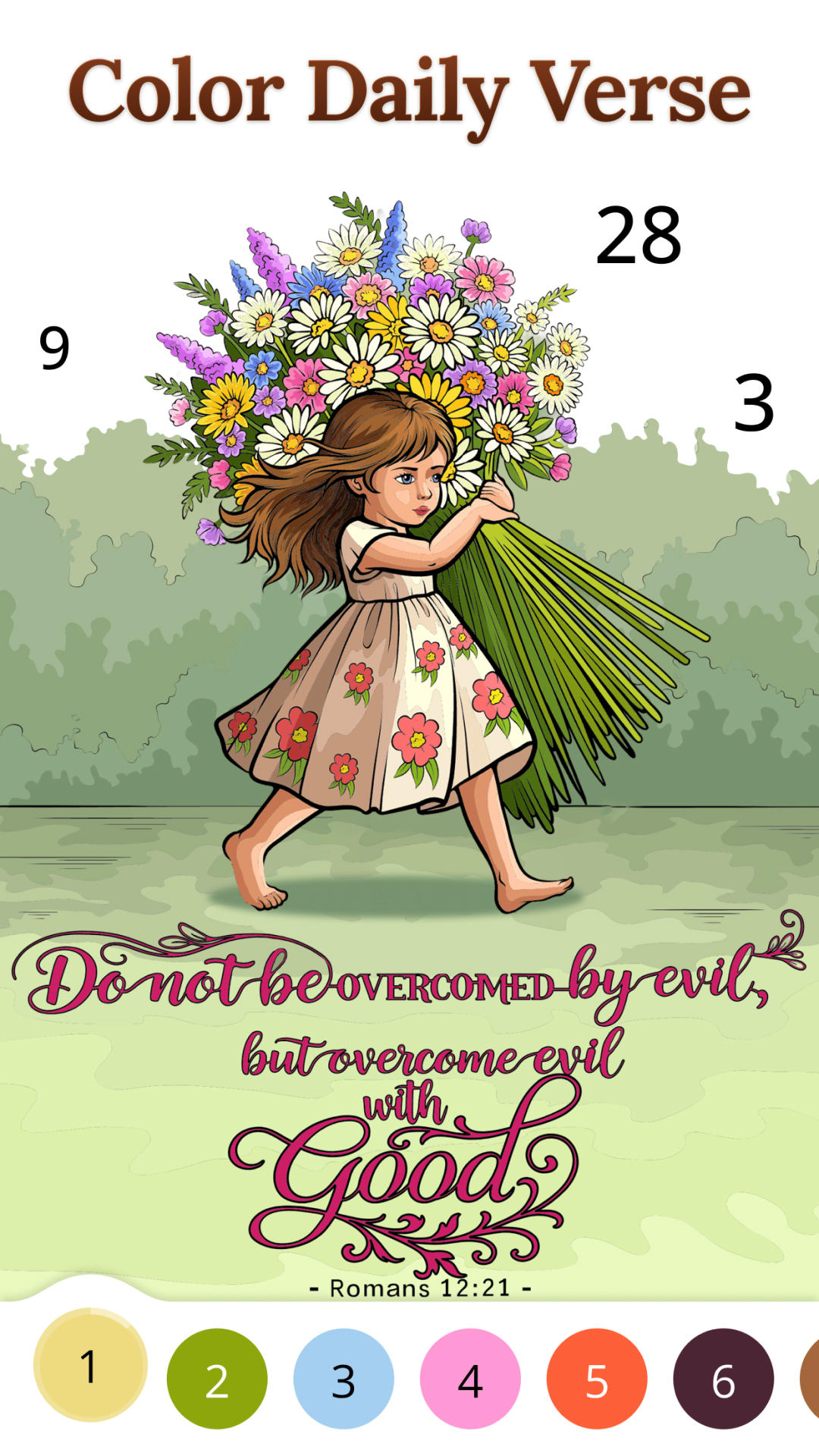 Скриншот игры Bible Coloring Paint By Number