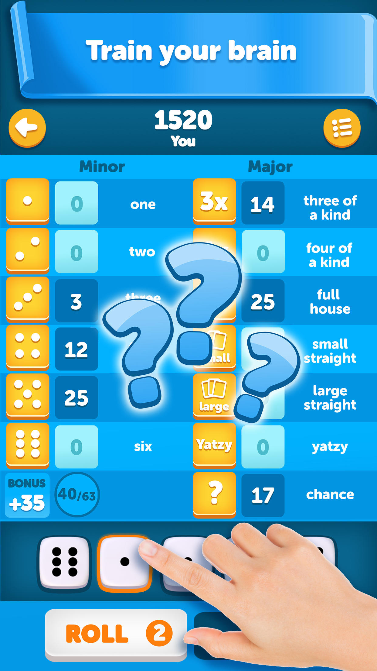 Yatzy Classic Game Screenshot