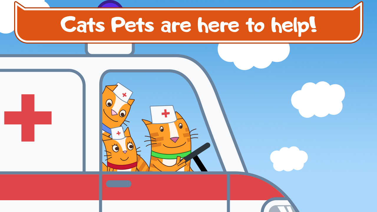 Screenshot 1 of Cats Pets Doctor Kids Games. 병원 어린이게임 유아게임 고양이 게임 