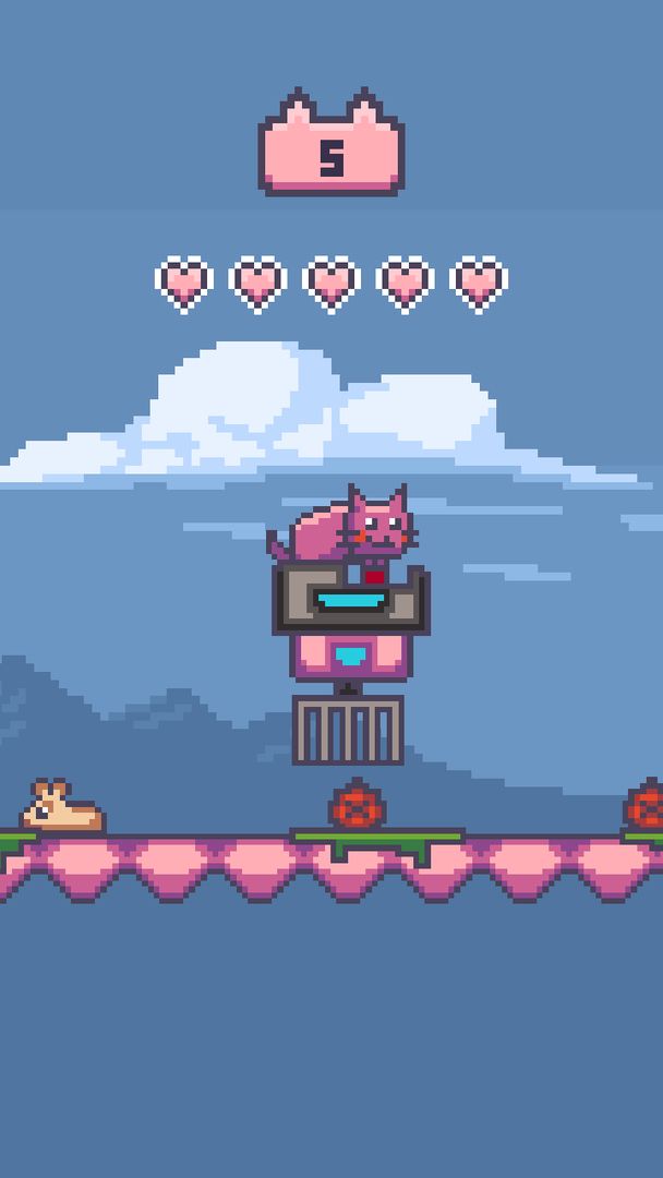 Screenshot of Climbing pink cat